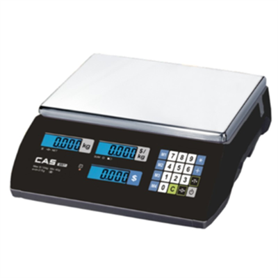 CAS ER JR 15KG LCD EKRAN BOYUNSUZ FİYAT HESAPLAMALI TERAZİ