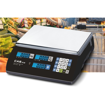 CAS ER JR 30KG LCD EKRAN BOYUNSUZ FİYAT HESAPLAMALI TERAZİ