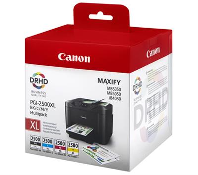 Canon PGI-2500XL Black-Cyan-Magenta-Yellow Siyah-Mavi-Kırmızı-Sarı Multipack 4lü Mürekkep Kartuş