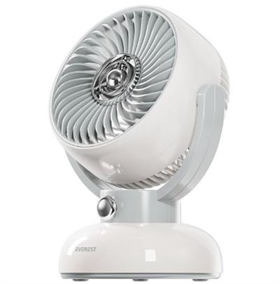 Everest EFN12 Krem 1200mAh 3 Hız Kademe Led Işıklı Retro Masaüstü Usb Fan
