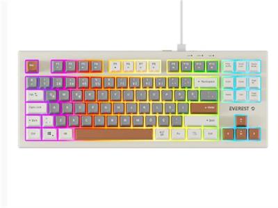 Everest KB-98 SILENT TKL Gri Mavi-Gri-Kahve Rainbow Q Membrane Klavye