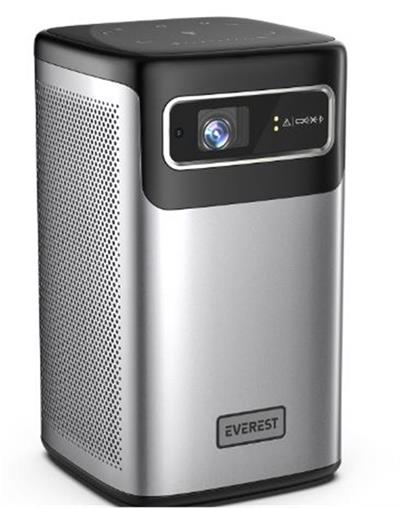 Everest PJ-DLP21 Gri 8000mAh Odaklamalı 960-540 4K 5400 Lümen Android 9.0 Dokunmatik DLP Projeksiyon