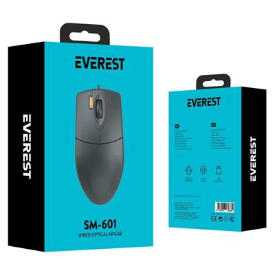 Everest SM-601 1.8MT Kablolu USB Siyah Optik Mouse