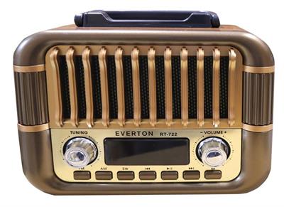 Everton RT-722   Şarjlı Dijital Göstergeli Nostaljik Radyo( Bluetooth-USB-SD-FM)