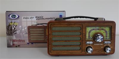 Everton Rt-755 Bluetooth Fm-Usb-Tf-Aux Şarjlı Nostaljik Radyo