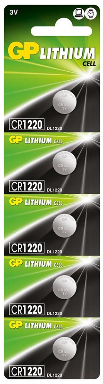 Gp CR1220-C5 3V Lityum Düğme Pil 5li Paket