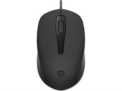 HP 150 240J6AA Siyah Kablolu Optik Kablolu Mouse 1600 DPI Optik Sensörlü