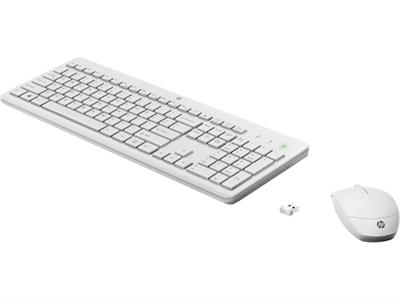 HP 230 3L1F0AA Kablosuz Klavye & Mouse Kombo Beyaz 1600dpı (2 x AAA (keyboard); 1 x AA (mouse)