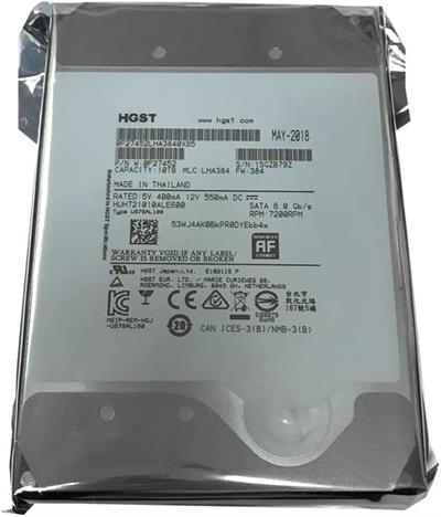 Hgst 10TB Ultrastar He10 HUH721010ALE600 SATA 6,Gbps 7200Rpm 256MB 3.5