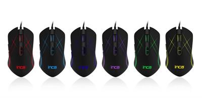 Inca CHASCA Img-039t 3200Dpı  Örgülü 6 Led RGB SOFTWEAR- SİLENT Gaming Mouse (1,65Mt Örgülü Kablo)