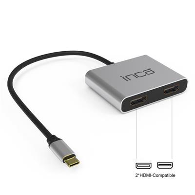 Inca ITPC-4 T Usb C To 2x Hdmı 4K USb 2.0+Pd