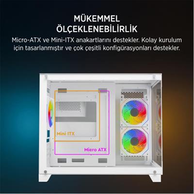 James Donkey Stark S700 650W Beyaz Gaming Kasa