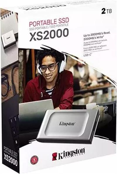 Kingston 2TB XS1000 SXS1000-2000G Gri USB 3.2 Gen 2 Taşınabilir SSD