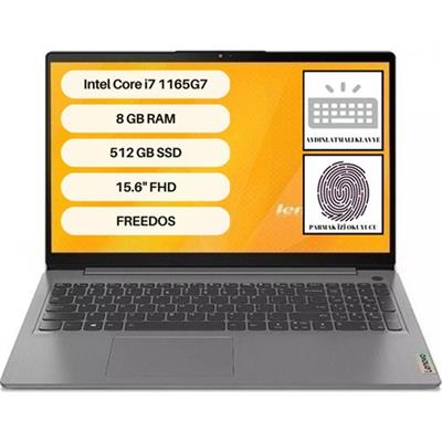Lenovo 15ITL6 Ideapad 3 82H802F7TX Intel Core I7 1165G7 8gb 512GB SSD Freedos 15.6