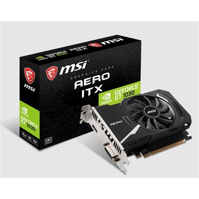MSI GEFORCE GT1030 AERO ITX 2GD4 OC 2GB DDR4 64BIT 1XHDMI 1XDVI EKRAN KARTI