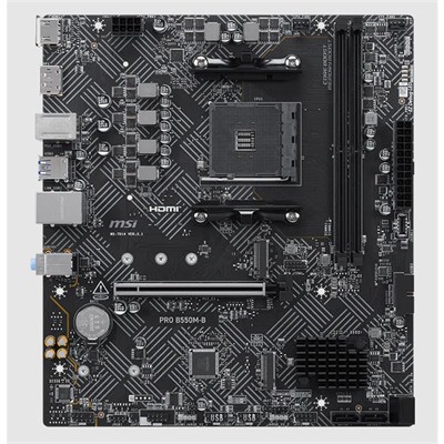 MSI PRO B550M-B DDR4 4600MHZ 1XHDMI 2XM.2 MATX AM4 (AMD AM4 5000/5000G/4000G/3000/3000G SERİLERİ İLE UYUMLU)