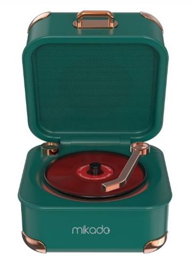 Mikado MD-62BT 5W 1200mAh Yeşil TF Kart + Bluetooth Destekli Klasik Retro Müzik Kutusu