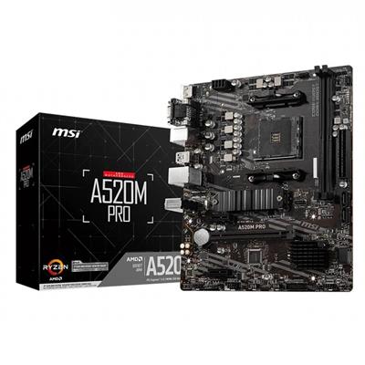 Msi A520M PRO Amd A520 Soket AM4 DDR4 4600 MHz(OC) M.2 Anakart