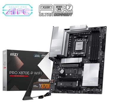 Msi Pro X870E-P WIFI DDR5 AMD X870E AM5 Soket DDR5 8200+(OC)MHz ATX Oyuncu (Gaming) Anakart