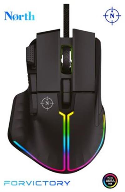 North Ragnarok RGB 12,800 DPI Profesyonel Makrolu Oyuncu Mouse