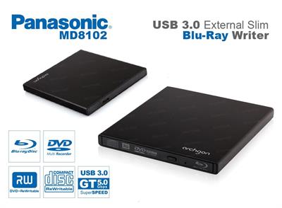 Panasonic Arcghon Harici Ultra Slim USB 3.0 Blu-Ray Yazıcı