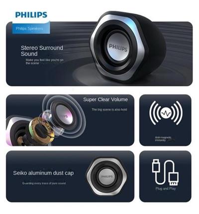 Philips Spa2209 2.0 USB- 3.5MM Jack Hoparlör Ses Kontrol Tuşu