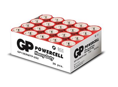 PowerCell R20 Kalın D Boy Çinko Pil 20li Paket GP13ERMTP