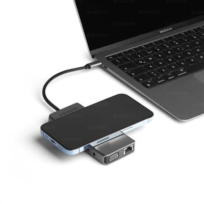 Qgeem QG-UH13 USB 3.0 Type C 13in1 2xHDMI-VGA-TF SD-USB 3.0-USB 2.0-PD+SD-Ethernet 1000Mbps HUB