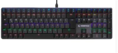 Rampage GRANITE PRO Siyah-Gri Low Profile BLUE SWITCH Q Rainbow Mekanik Gaming Oyuncu Klavye