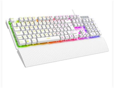 Rampage KM-RX7 FORTUNA V2 Gökkuşağı Aydınlatmalı USB Beyaz  Combo Q Gaming Klavye + 12800 dpi Mouse