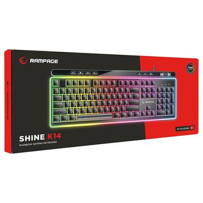 Rampage MIRACLE K2 Siyah USB RGB Aydınlatmalı Q Standart Gaming Oyuncu Klavyesi