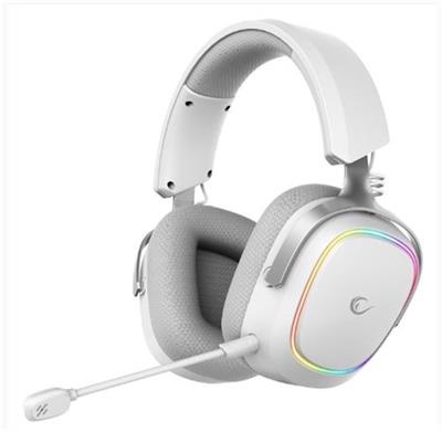 Rampage RETSU Beyaz-Gri Kablosuz 2.4G+ Bluetooth Kumaş  Deri  Earpad Mikrofonlu Oyuncu Kulaklığı