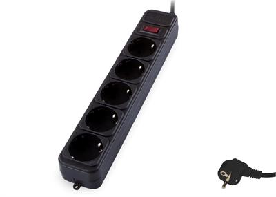 S-LINK SPG3-J-5 5li Siyah 1.5mt 306Joule Akım Koruyuculu Priz