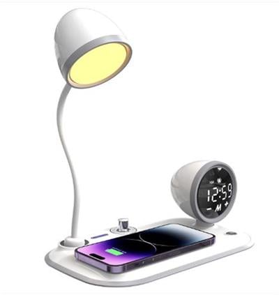 S-link SL-CW21 Beyaz Telefon Uyumlu Fast Şarj 15W Ayarlanabilir Led Işıklı  Masa Lambası