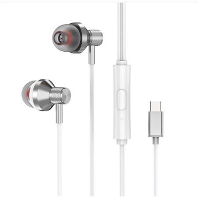 S-link SL-TPK03 TypeC Telefon Uyumlu Metal Beyaz Kulak İçi Mikrofonlu Kulaklık