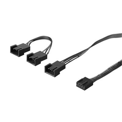 S-link SLX-F301 3to1 3-Male 4Pin+1-Female 4Pin 10cm Örgülü 360mm CPU Fan Birleştirme Kablosu