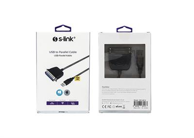 S-link SW-U614 Siyah USB to Parallel (CN36M) Kablo