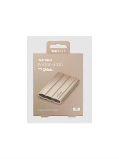 Samsung 2TB T7 Shield Usb 3.2 (Okuma 1050MB - Yazma 1000MB) Bej Taşınabilir SSD Disk MU-PE2T0K-WW