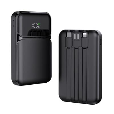 SnapMax SNP-3006 10.000 mah Hızlı Şarj LED Göstergeli 3in1 Dahili Kablolu Powerbank