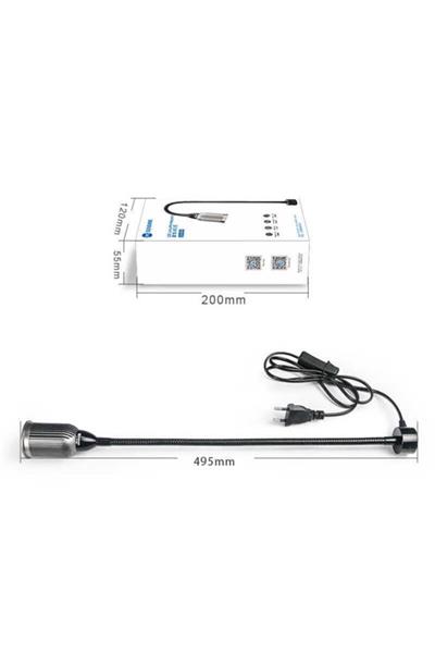 Sunshıne SS-804 Manyetik Led Lamba Eğilebilir Metal Hortum Mıknatıslı Taban