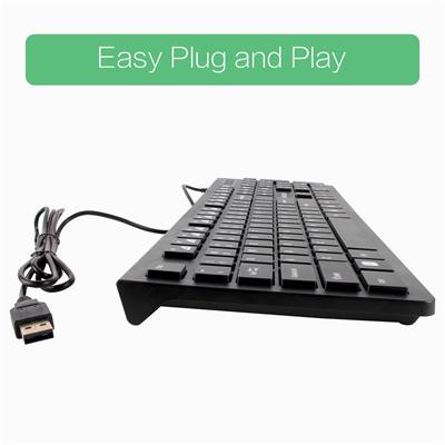 Vcom DK123 USB İngilizce Siyah Klavye