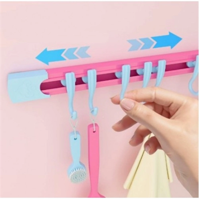 10 Kancalı Raylı Mutfak ve Banyo Düzenleyici Askı