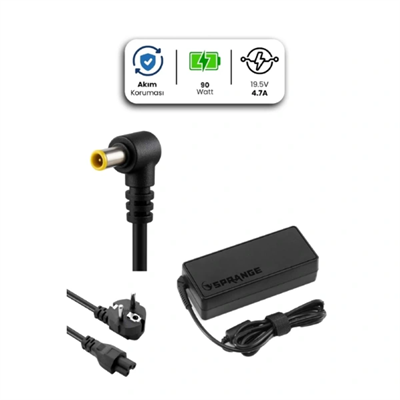 19.5V 4.7A 6.5 * 4.4mm 90W SONY İçin Laptop Adaptör