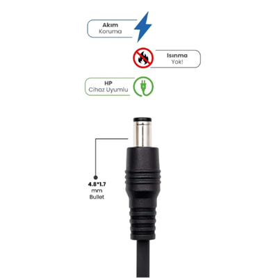 19V 4.74A 4.8 * 1.7mm Bullet 90W HP İçin Laptop Adaptör