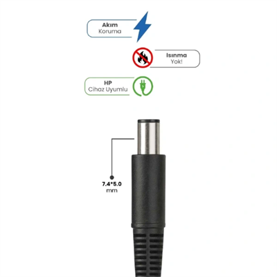 19V 4.74A 7.4 * 5.0mm 90W HP İçin Laptop Adaptör