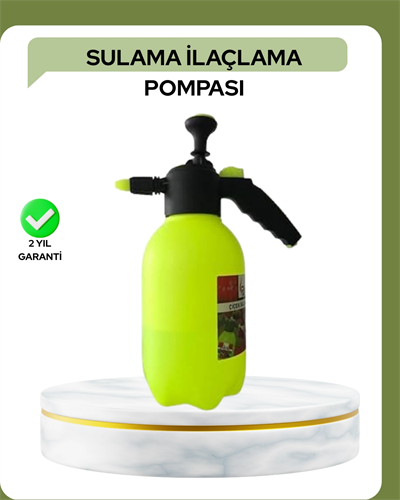 2 Litre Pompalı Püskürtücü Bakır Nozullu Ayarlı Sprey Temizlik ve Bahçe