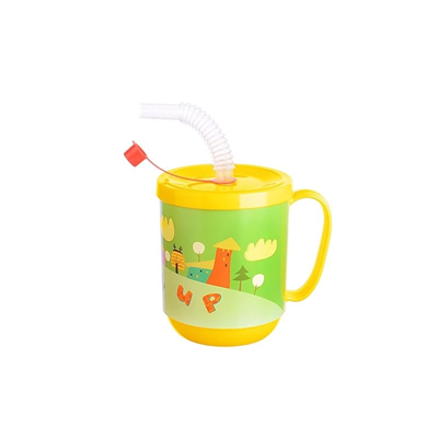 3 Adet pipetli Çocuk Içecek Bardağı Desenli Bardak 350ml