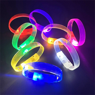 3 Modlu Pilli LED Işıklı Esnek Parti Bilekliği Pembe