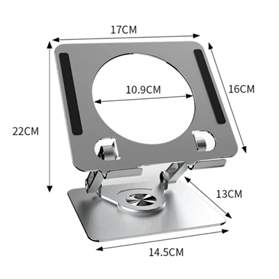 360 Derece Dönebilen Yükseltilmiş Masaüstü Ayarlanabilir Metal Tablet Standı