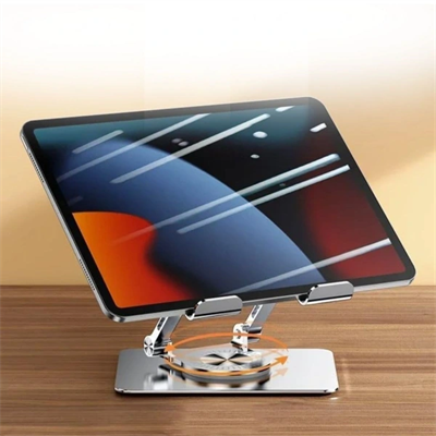 360 Derece Dönebilen Yükseltilmiş Masaüstü Ayarlanabilir Metal Tablet Standı